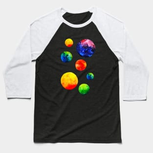 Universe Planets Abstract Baseball T-Shirt